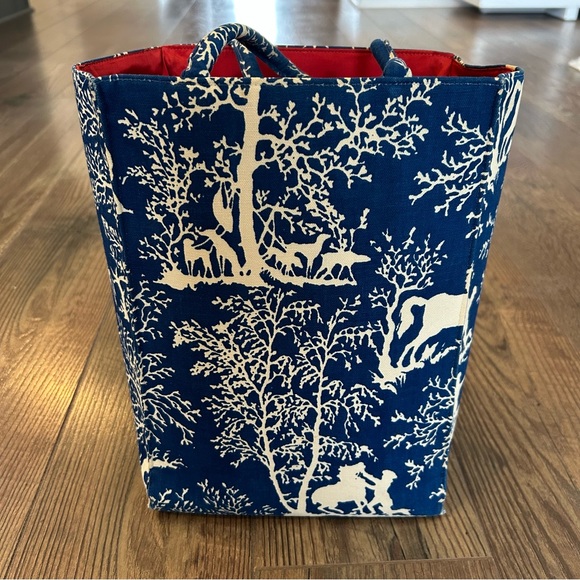 Margaret Smith Handbags - Vintage Margaret Smith Tote Bag Blue and White